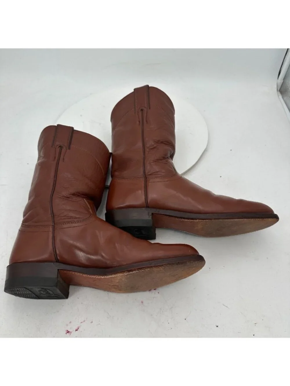 Justin L3802 Women Size 6B Brown Leather Roper Western Cowboy Classic Boot